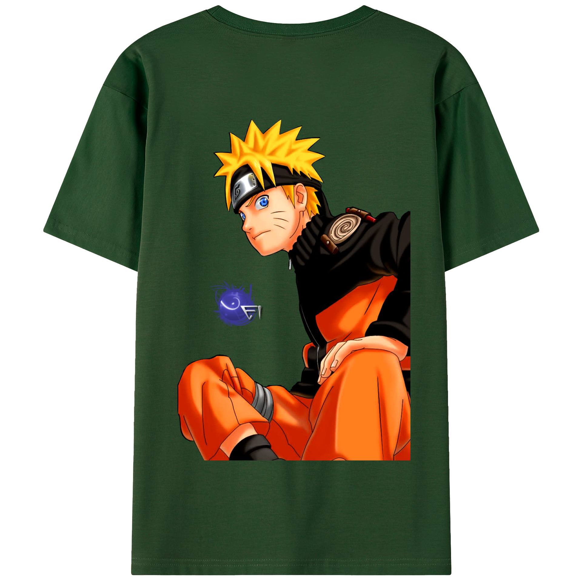 （画像用） NARUTO -ナルト- うずまき ナルト Uzumaki Naruto 綿100％半袖Tシャツ（背面プリント）